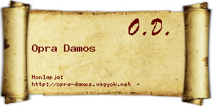 Opra Damos névjegykártya